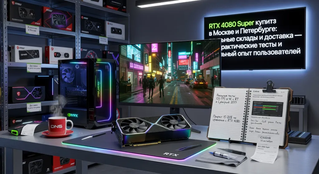 RTX 4080 Super купить в Москве и Петербурге: реальные склады и доставка — практические тесты и реальный опыт пользователей