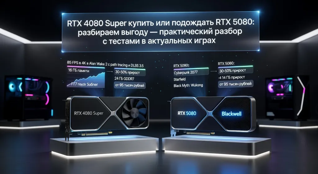 RTX 4080 Super купить или подождать RTX 5080: разбираем выгоду — практический разбор с тестами в актуальных играх