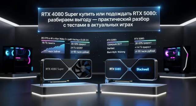 RTX 4080 Super купить или подождать RTX 5080: разбираем выгоду — практический разбор с тестами в актуальных играх