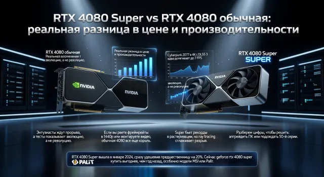 RTX 4080 Super vs RTX 4080 обычная: реальная разница в цене и производительности