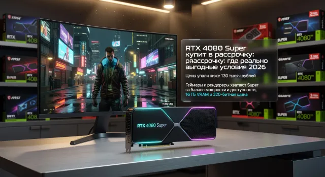 RTX 4080 Super купить в рассрочку: где реально выгодные условия 2026: что выбрать под свои задачи и бюджет в 2026