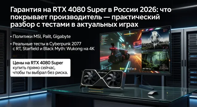 Гарантия на RTX 4080 Super в России 2026: что покрывает производитель — практический разбор с тестами в актуальных играх