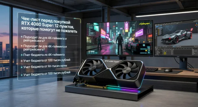 Чек-лист перед покупкой RTX 4080 Super: 12 пунктов, которые помогут не пожалеть: что выбрать под свои задачи и бюджет в 2026